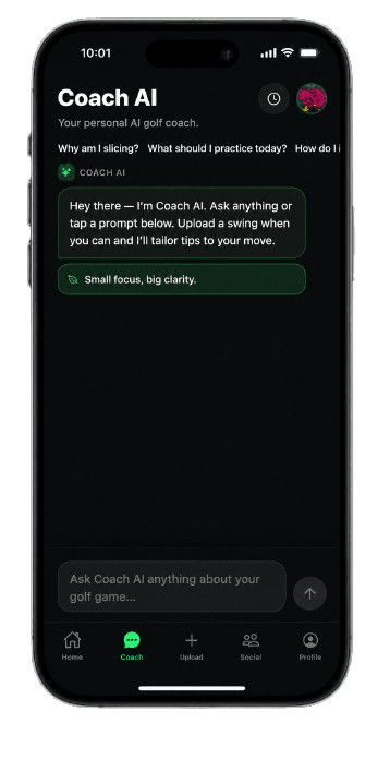 AI golf coach